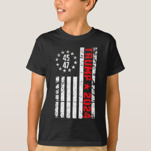 Flag Trump 2024 - 45 47 Trump Betsy Ross Flag T-Shirt