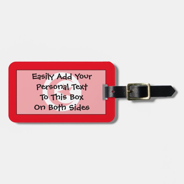 Flag Tunesien Easy ID Personal Gepäckanhänger (Vorderseite horizontal)