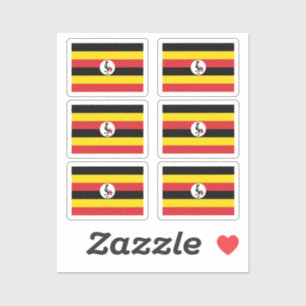 Flag Uganda Collection Pack mit 6 Aufkleber