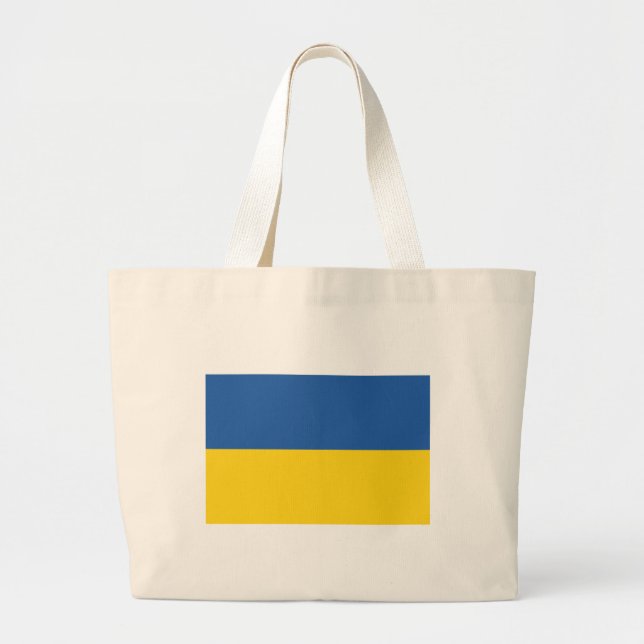 Flag Ukraine Button Tote Beutel Jumbo Stoffbeutel (Vorne)
