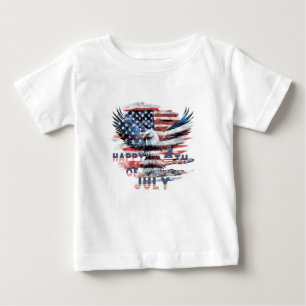 Flag und Adler der Vereinigten Staaten. 4. Juli. Baby T-shirt