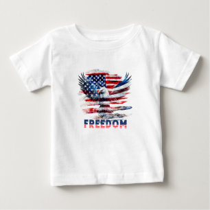 Flag und Adler der Vereinigten Staaten.Freiheit. Baby T-shirt
