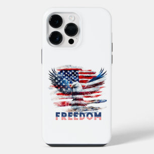Flag und Adler der Vereinigten Staaten.Freiheit. iPhone 14 Pro Max Hülle