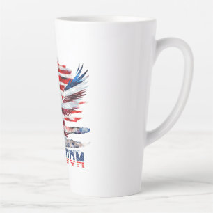 Flag und Adler der Vereinigten Staaten.Freiheit. Milchtasse