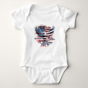 Flag und Adler der Vereinigten Staaten. Unabhängig Baby Strampler