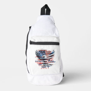 Flag und Adler der Vereinigten Staaten. Unabhängig Crossbody Bag