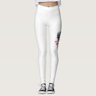 Flag und Adler der Vereinigten Staaten. Unabhängig Leggings