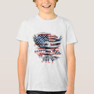 Flag und Adler der Vereinigten Staaten. Unabhängig Tri-Blend Shirt