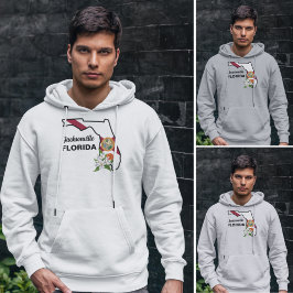 Flag und Blume Orange Blossom für benutzerdefinier Hoodie