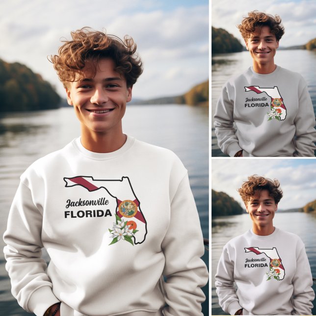 Flag und Blume Orange Blossom für benutzerdefinier Sweatshirt (Von Creator hochgeladen)