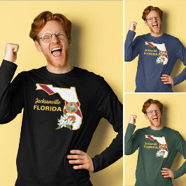 Flag und Blume Orange Blossom für benutzerdefinier T-Shirt