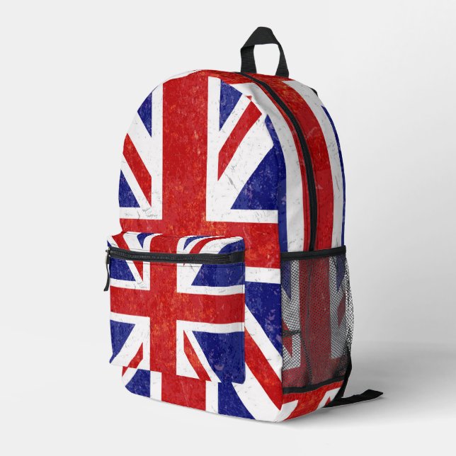 Flag Union Jack Retro Bedruckter Rucksack (Rückseitige Ecke Rechts)