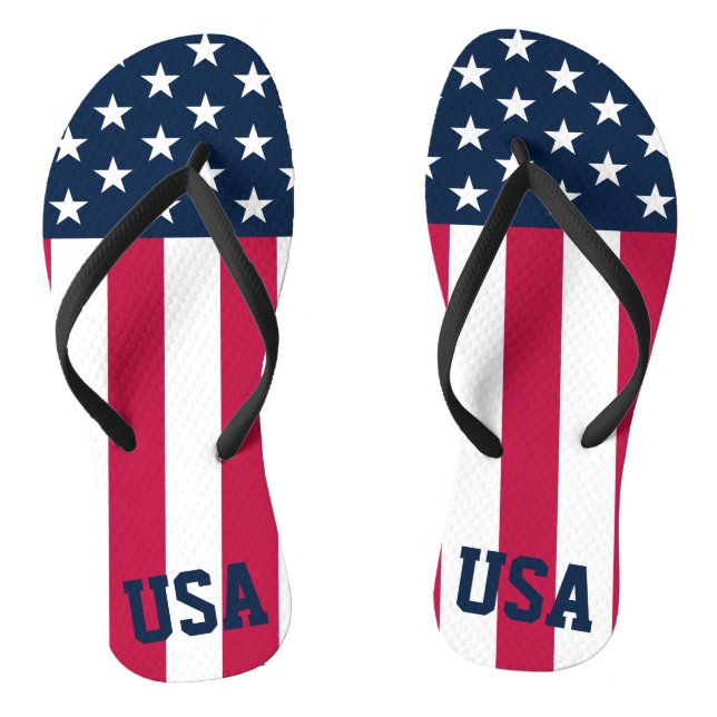 Flag-US Flagge in den USA Flip Flops (Fußbett)