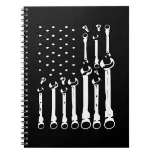 Flag US Mechanische Wrenches Amerikaner für Frauen Notizblock