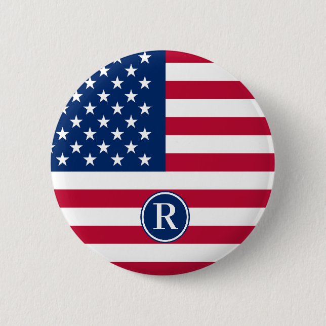 Flag usa Custom Button (Vorderseite)