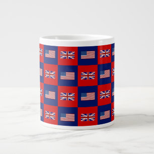 Flag USA & UK Flag Pattern Jumbo-Tasse