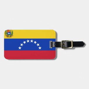 Flag Venezuela Gepäckmarke mit Lederband Gepäckanhänger