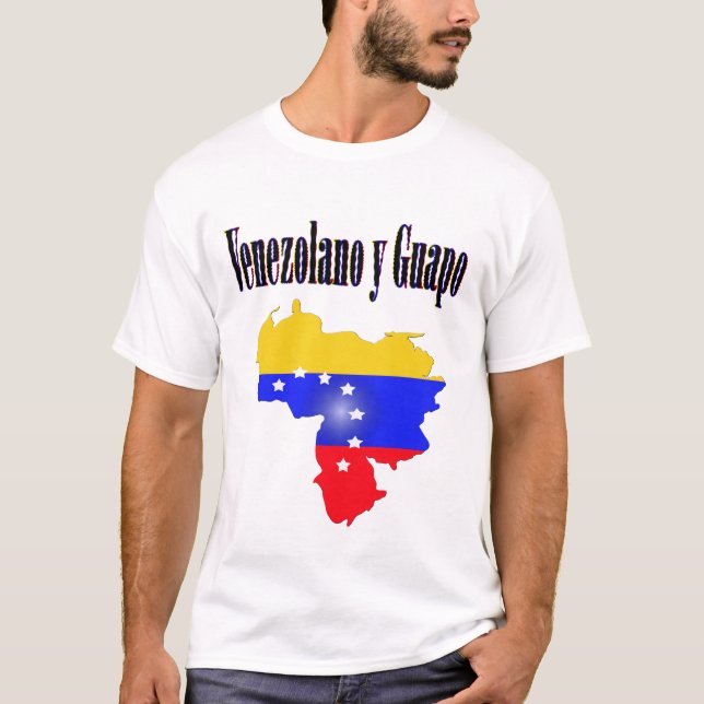 Flag Venezuela tricolor typografie T-Shirt (Vorderseite)