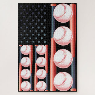 Flag Vintag Baseball Puzzle