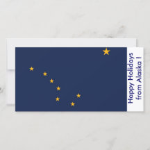 Flag von Alaska, Happy Holidays aus den USA.