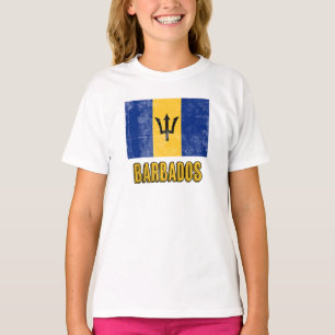 Flag von Barbados "Grunge" aussehen. T-Shirt