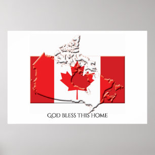 Flag von CANADA Patriotic Zuhause - Angepasster Te Poster