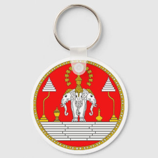 FLAG VON LAOS DREI KOPFELEPHANT SCHLÜSSELANHÄNGER