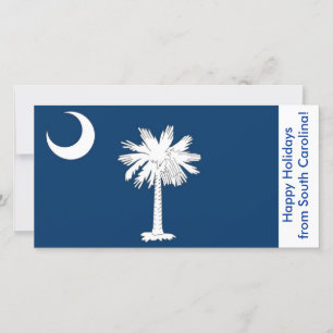 Flag von South Carolina, Happy Holidays aus den US Feiertagskarte
