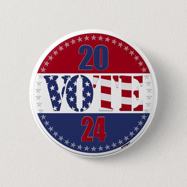 Flag VOTE USA 2024 Button (Vorderseite)