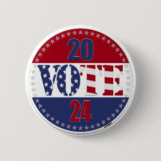 Flag VOTE USA 2024 Button
