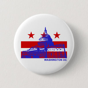 Flag Washington DC Button
