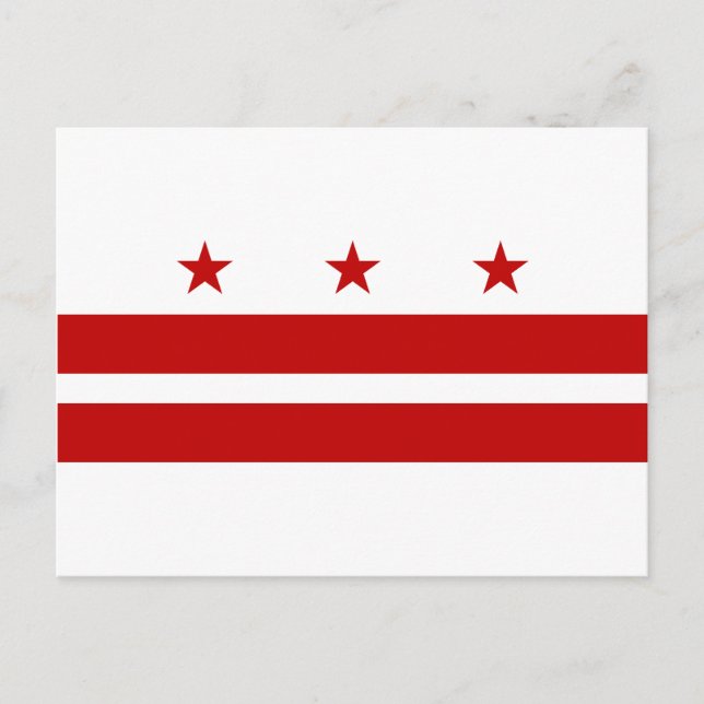 Flag Washington DC Postkarte (Vorderseite)