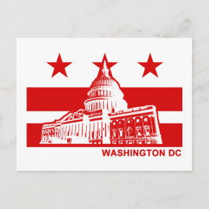 Flag Washington DC Postkarte