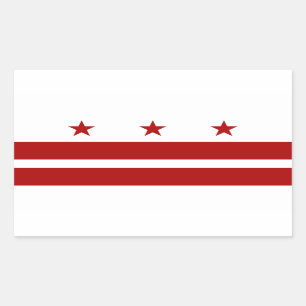 Flag Washington DC Rechteckiger Aufkleber