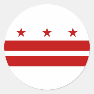 Flag Washington DC Runder Aufkleber