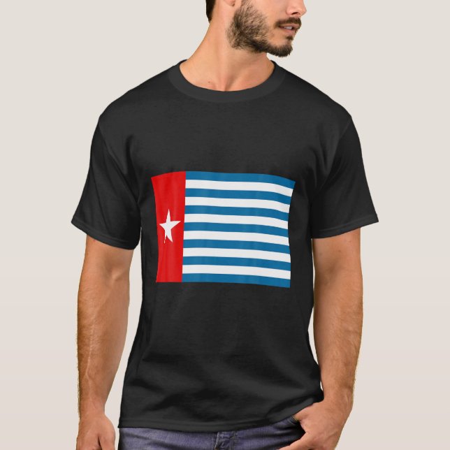 Flag Western Neue Guinea, Indonesien T-Shirt (Vorderseite)