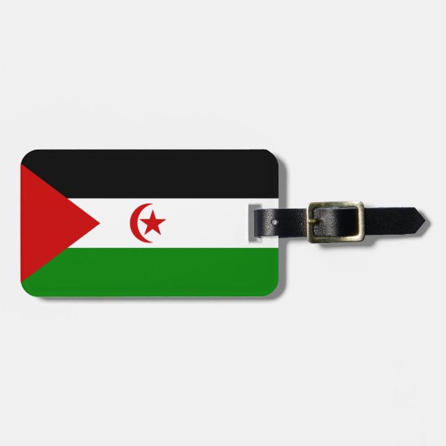 Flag Western Sahara Easy ID Persönlich Gepäckanhänger (Vorderseite horizontal)