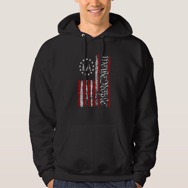 Flag Wir Menschen Zweite Änderung 2 Hoodie (Vorderseite)