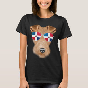 Flag Wire Fox Terrier Dog Pocke T-Shirt