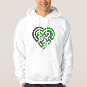 Flag "Woven Heart Neutrois Prilag" Schwarz-weiß Hoodie