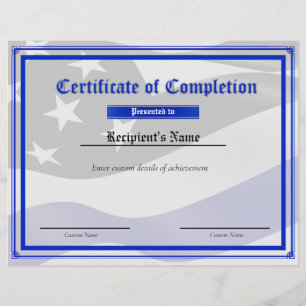 Flag-Zertifikat für benutzerdefinierte Thin Blue L