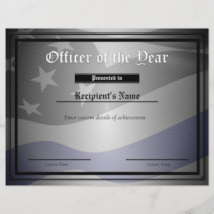 Flag-Zertifikat für benutzerdefinierte Thin Blue L