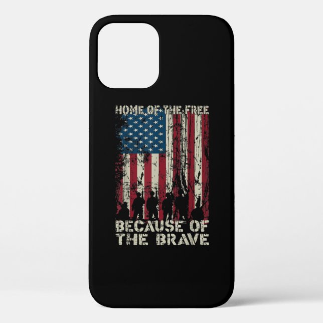 Flag Zuhause des freien wegen des tapferen Veteran Case-Mate iPhone Hülle (Rückseite)
