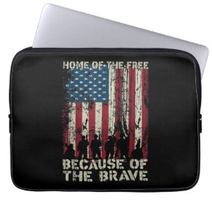 Flag Zuhause des freien wegen des tapferen Veteran Laptopschutzhülle