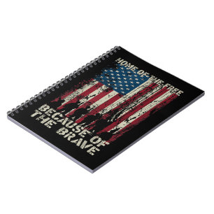 Flag Zuhause des freien wegen des tapferen Veteran Notizblock