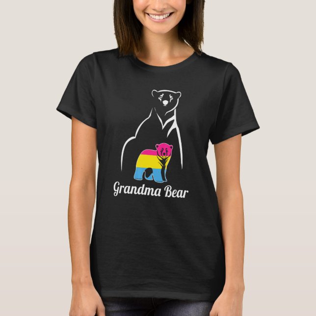 Flag zum LGbt Pansexual Oma Bear Pan Pride T-Shirt (Vorderseite)