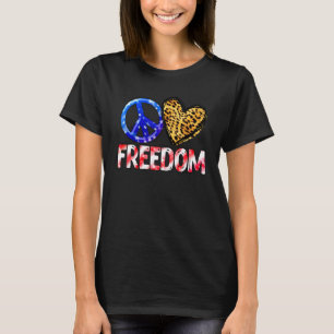 Flag zum Tag der Unabhängigkeit Amerikas - Liebe d T-Shirt