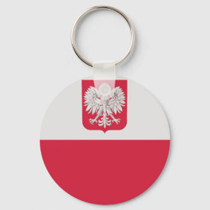 Flaga Polski z godłem - Flagge von Polen Schlüsselanhänger