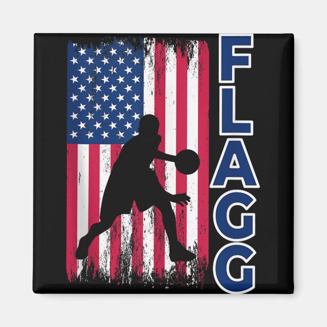 Flagg Basketball Inspirier Fan Sports Tank Top_1 Magnet (Vorne)
