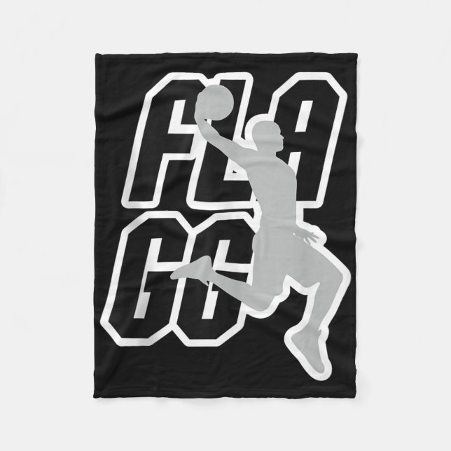 Flagg-Basketball Inspiriere Lüftersport-Tank Fleecedecke (Vorderseite)